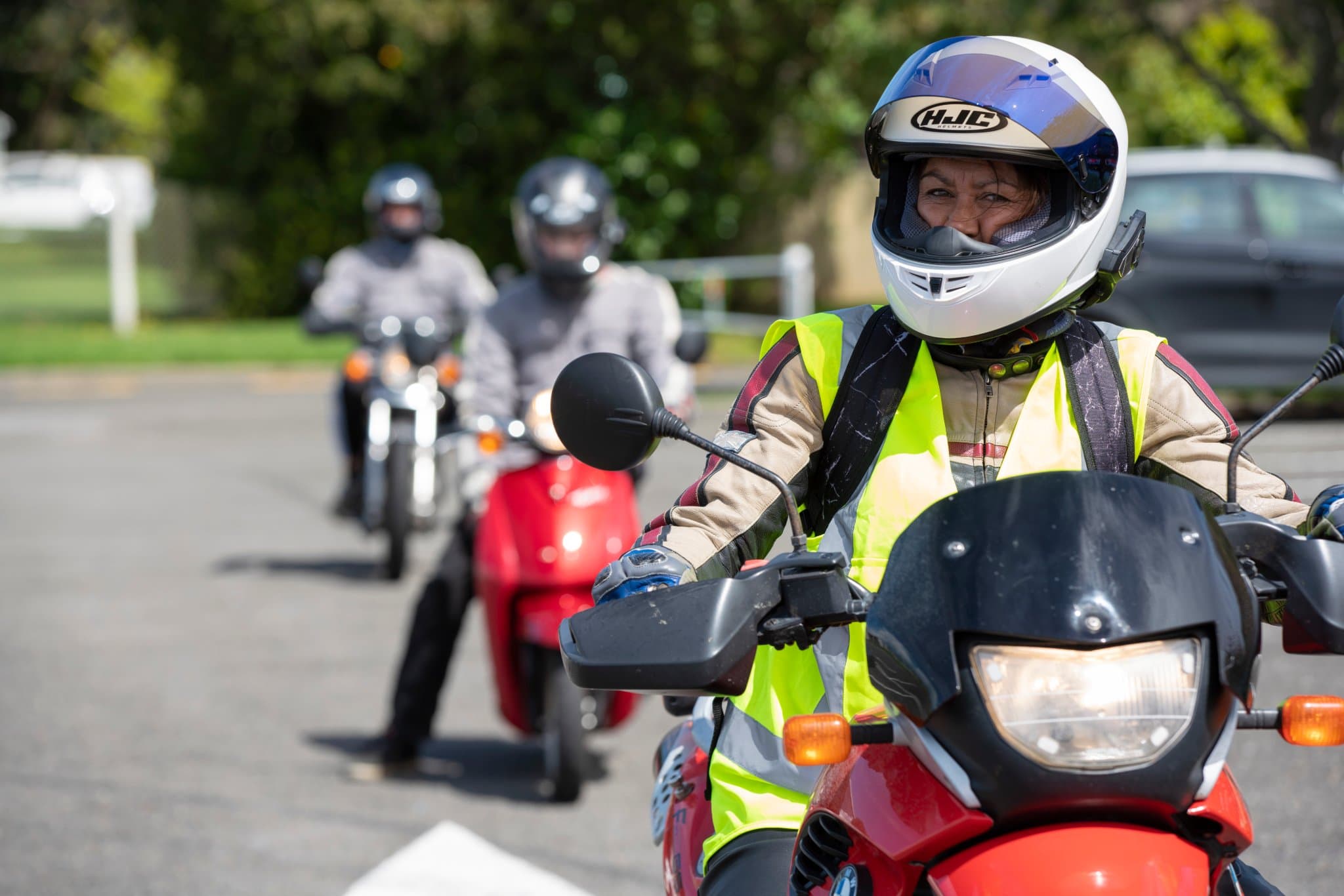 CnB Training students on motorcycles